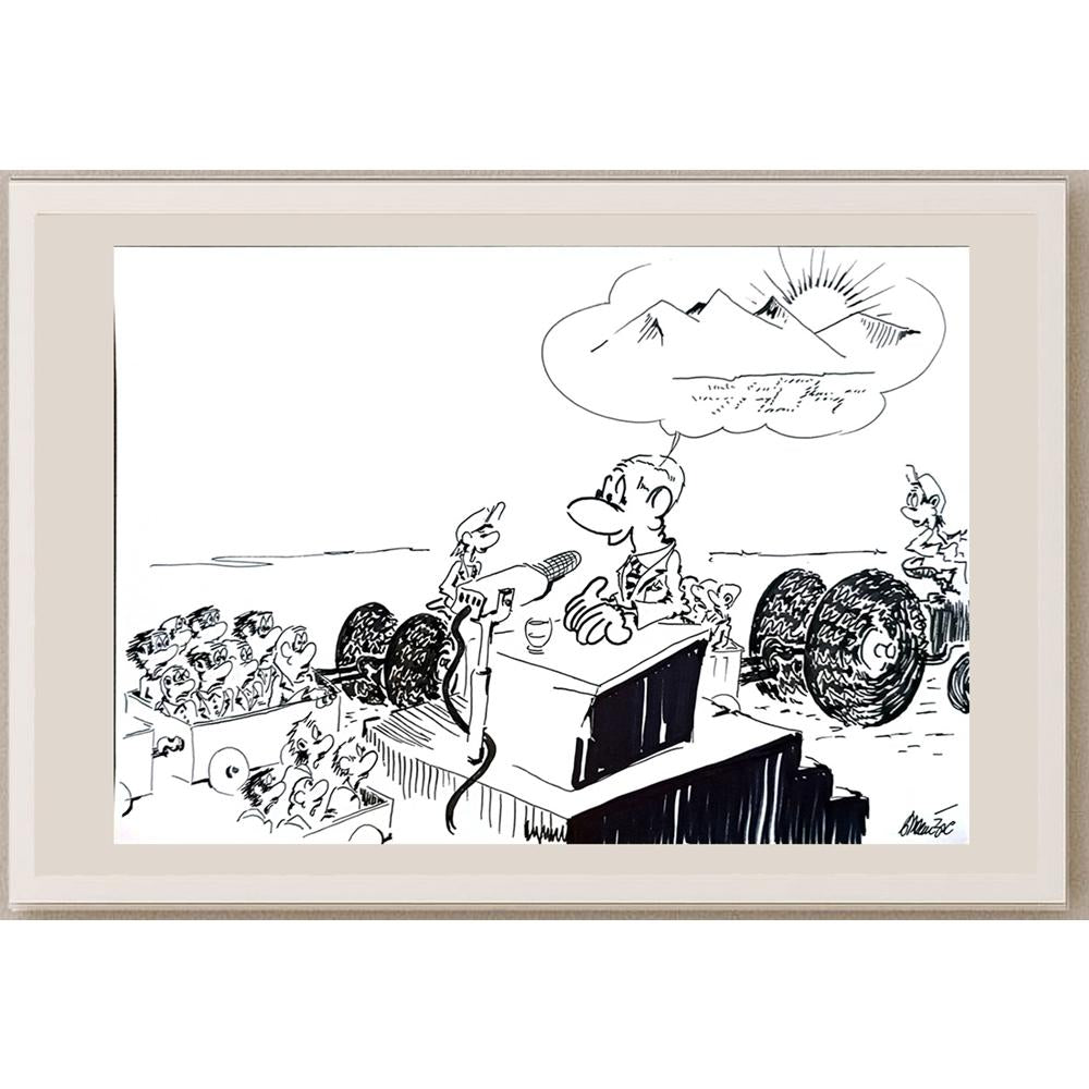 Branko Prehuzic 29x21cm Orijinal Karikatür BOD04365