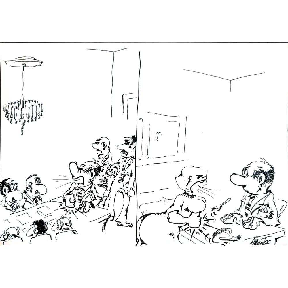 Branko Prehuzic 29x21cm Orijinal Karikatür BOD04366
