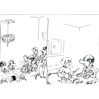 Branko Prehuzic 29x21cm Orijinal Karikatür BOD04366