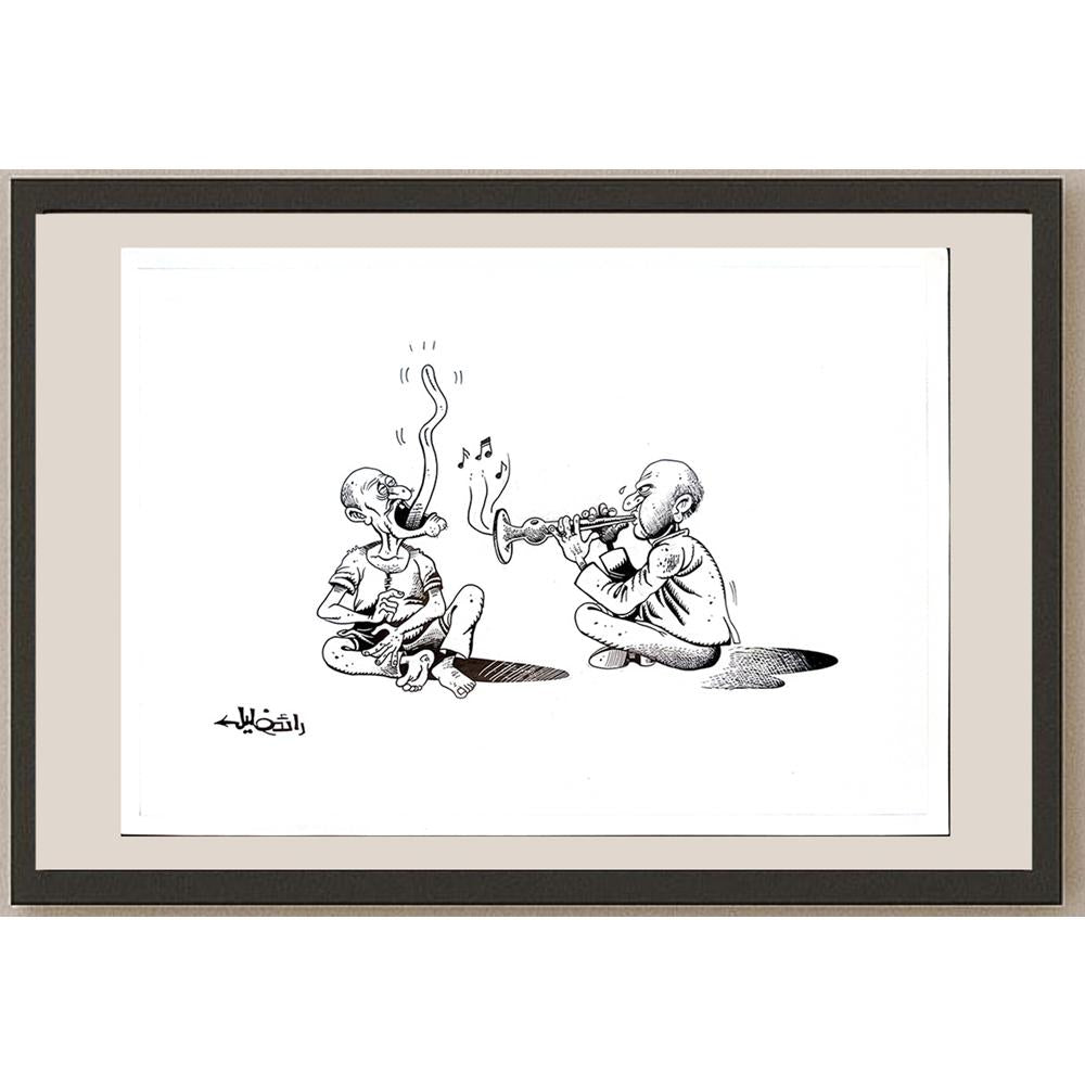 Raed Khalil 26x20cm Orijinal Karikatür BOD04370