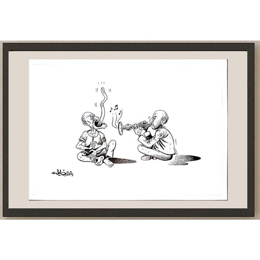 Raed Khalil 26x20cm Orijinal Karikatür BOD04370