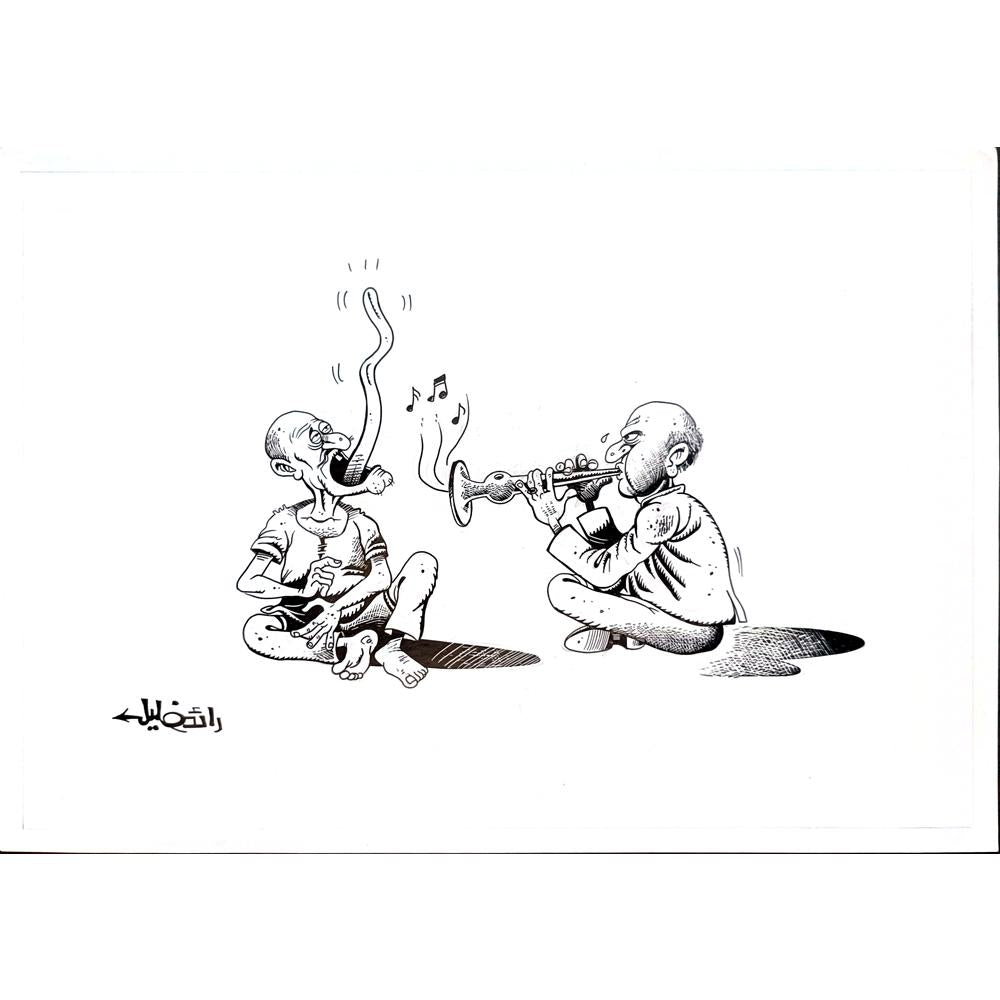 Raed Khalil 26x20cm Orijinal Karikatür BOD04370