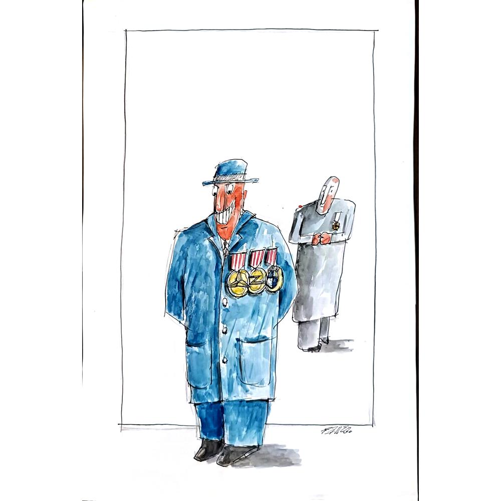 Milos Panig Pango 43x26cm Orijinal Karikatür BOD04382
