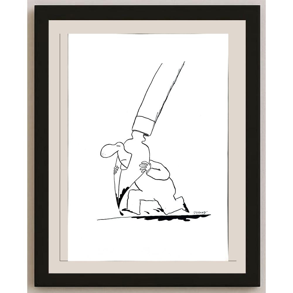 Ivan Haramija 37x26cm Orijinal Karikatür BOD04384