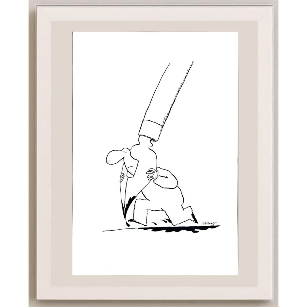 Ivan Haramija 37x26cm Orijinal Karikatür BOD04384