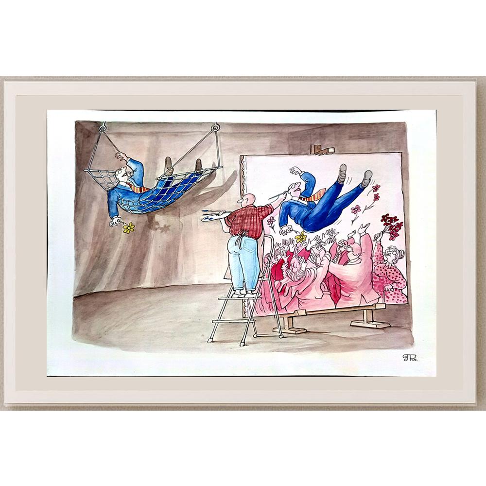 Pyotr Kulinich 38x29cm Orijinal Karikatür BOD04385