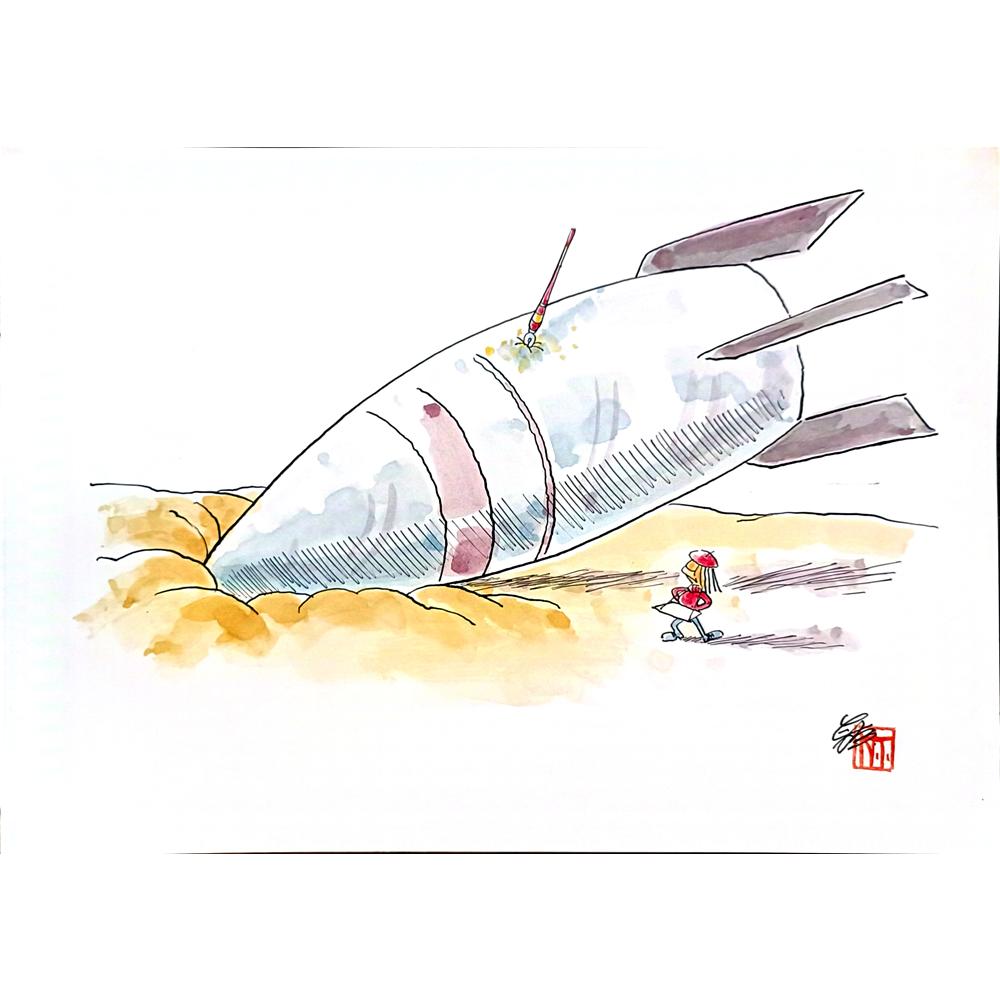 Tahara Tota 36x26cm Orijinal Karikatür BOD04387
