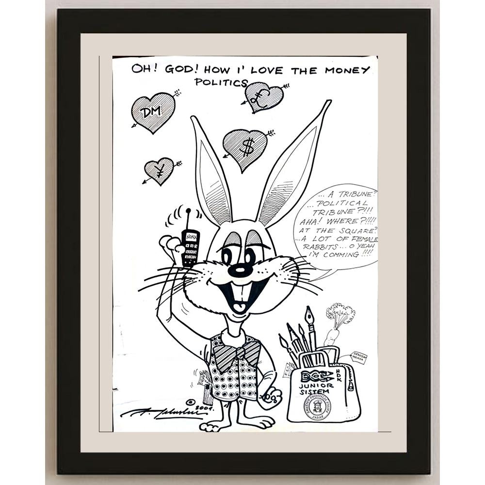 Julije Jelaska 43x30cm Orijinal Karikatür BOD04392