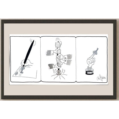 Bojan Grlica 43x21cm Orijinal Karikatür BOD04393