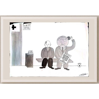 Zhang Jun 43x30cm Orijinal Karikatür BOD04394