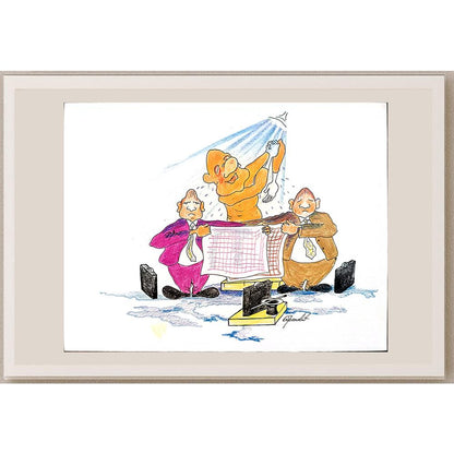 Obrenovic Milivoje 35x25cm Orijinal Karikatür BOD04397