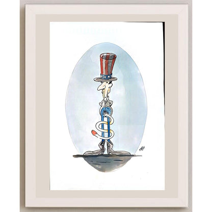 Nikola Otas 35x25cm Orijinal Karikatür BOD04398