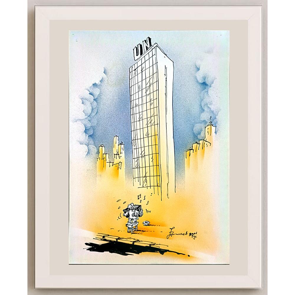Jovan Prokopljevic 33x24cm Orijinal Karikatür BOD04404