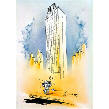 Jovan Prokopljevic 33x24cm Orijinal Karikatür BOD04404