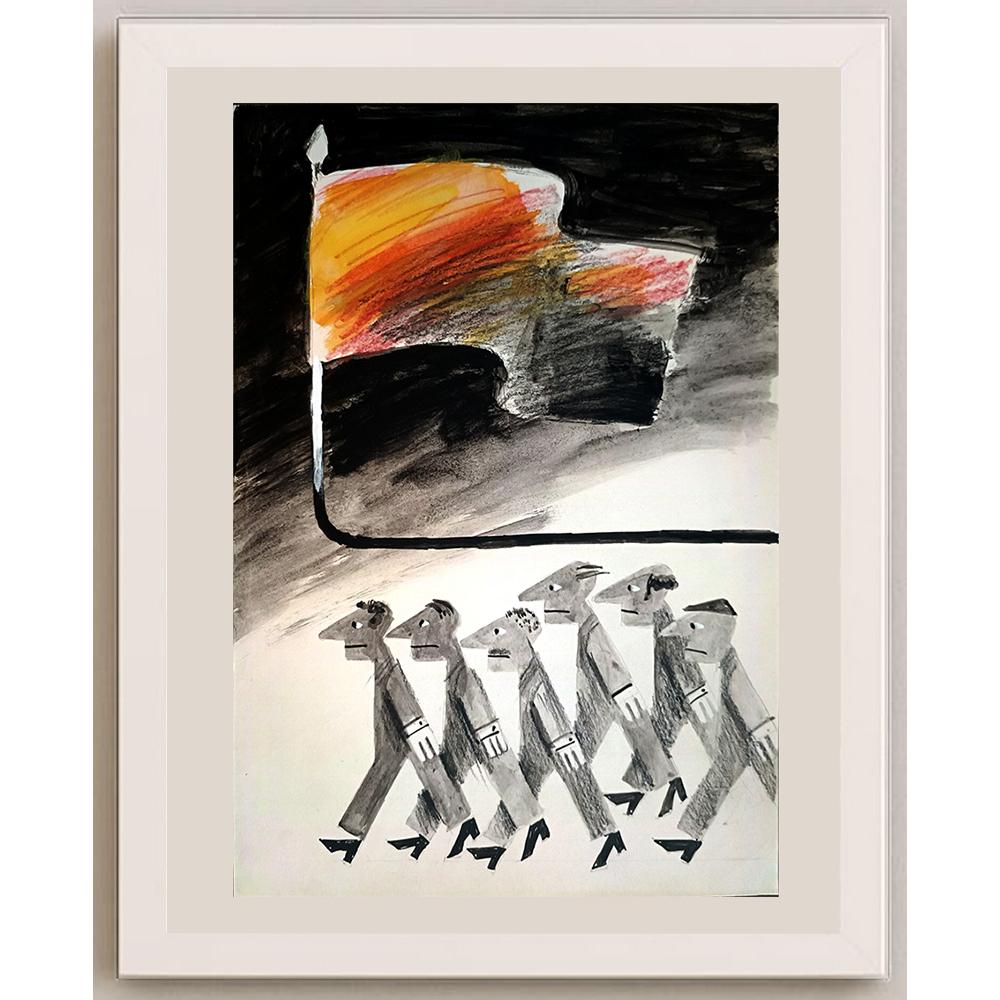 Stojan Dechev 35x25cm Orijinal Karikatür BOD04405