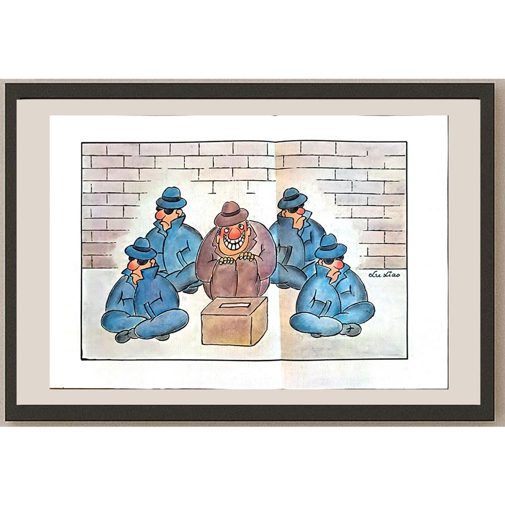 Xu Xiao 35x25cm Orijinal Karikatür BOD04407
