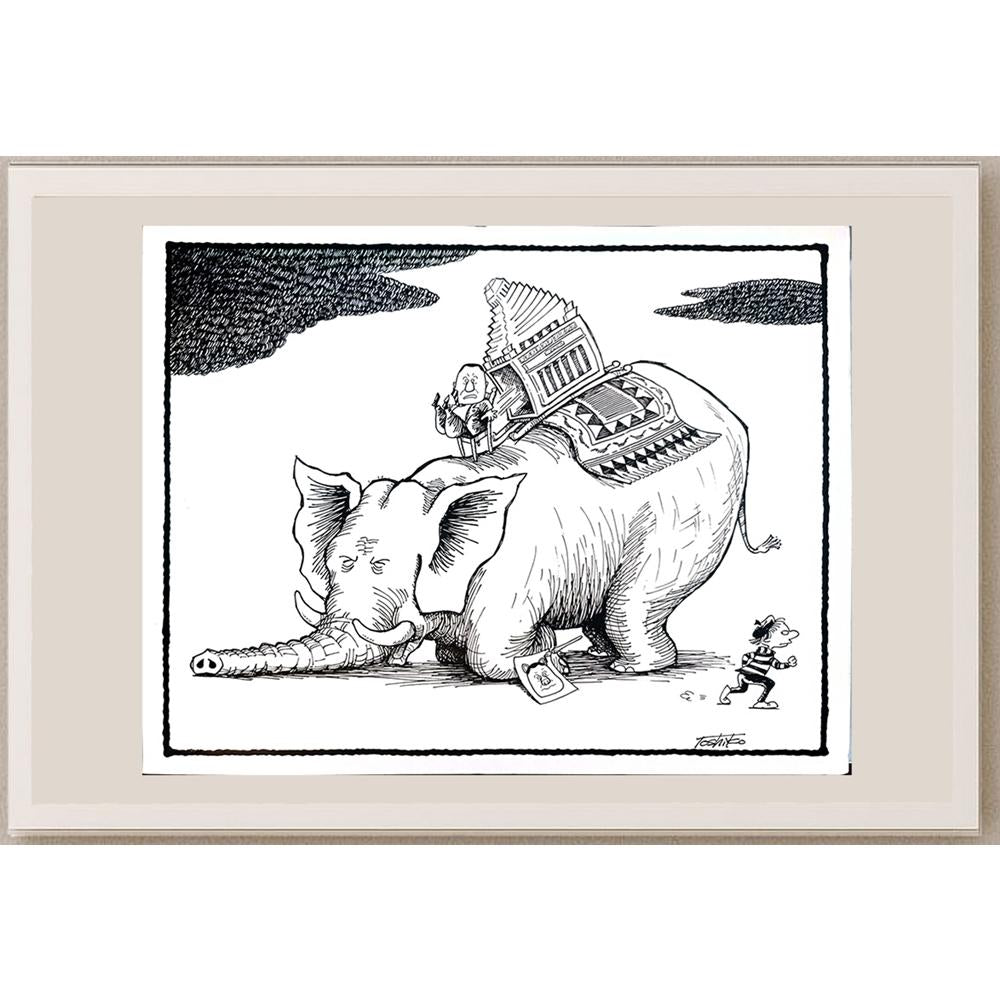 Toshiko Nishida 36x30cm Orijinal Karikatür BOD04409