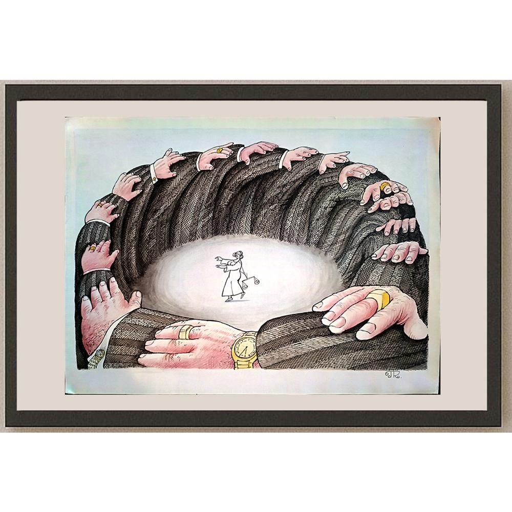 Pyotr Kulinich 38x29cm Orijinal Karikatür BOD04411