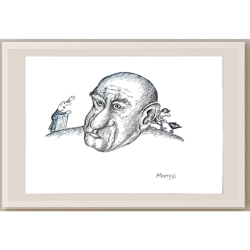 Meerov Vladimir 33x23cm Orijinal Karikatür BOD04413