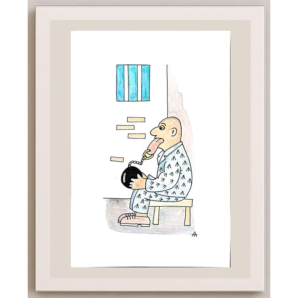 Alexei Talimonov 29x21cm Orijinal Karikatür BOD04416