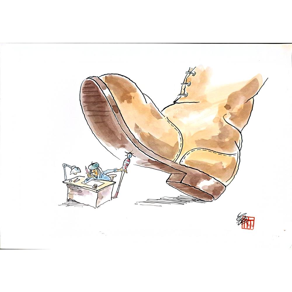 Tahara Tota 36x26cm Orijinal Karikatür BOD04418