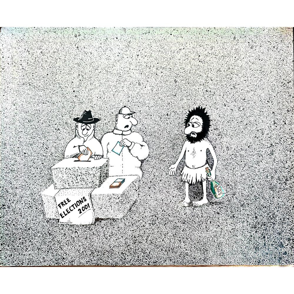 Zdravko Beshendgiev 38x31cm Orijinal Karikatür BOD04420