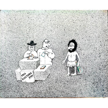 Zdravko Beshendgiev 38x31cm Orijinal Karikatür BOD04420