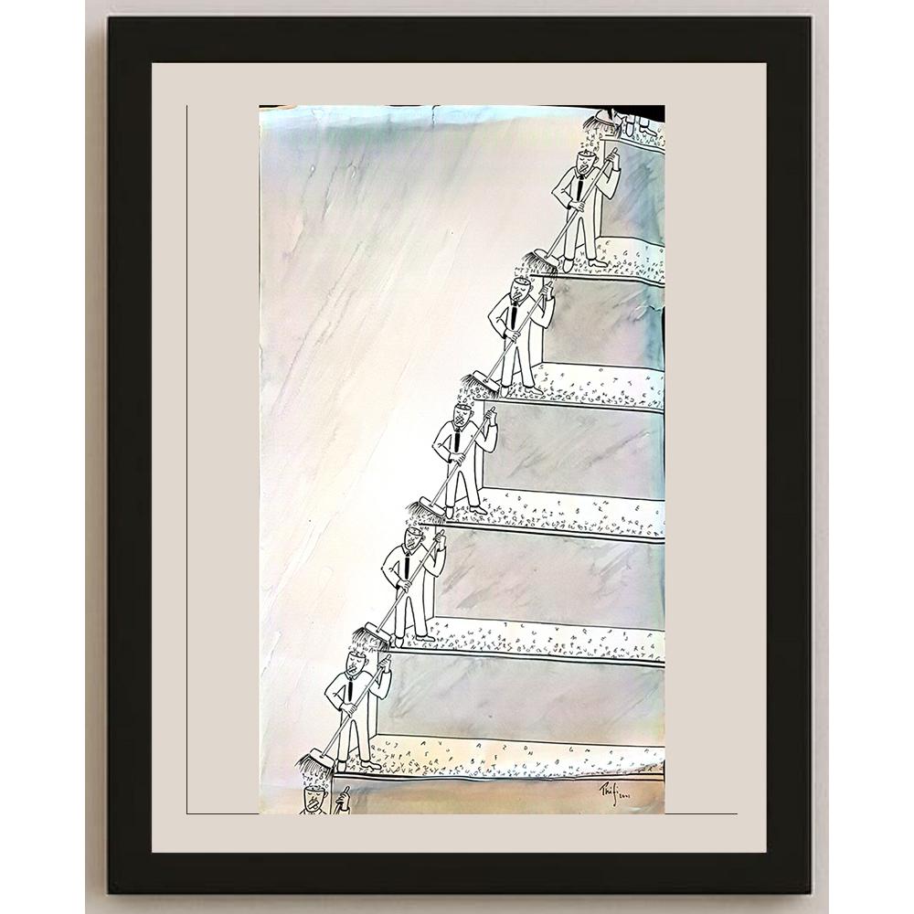 Bossens Philippe 43x25cm Orijinal Karikatür BOD04422