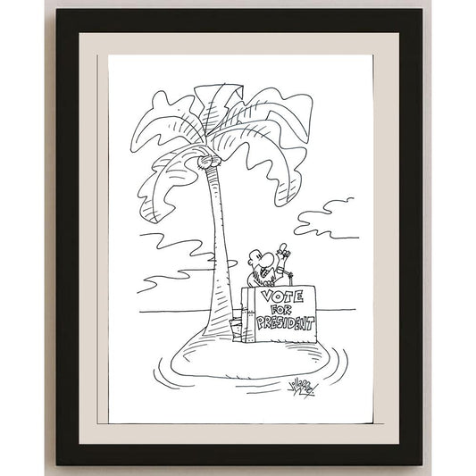 Juan Francisco Villarruel 33x24cm Orijinal Karikatür BOD04424