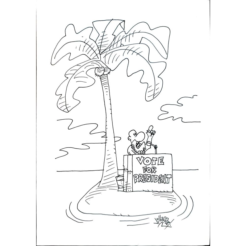 Juan Francisco Villarruel 33x24cm Orijinal Karikatür BOD04424