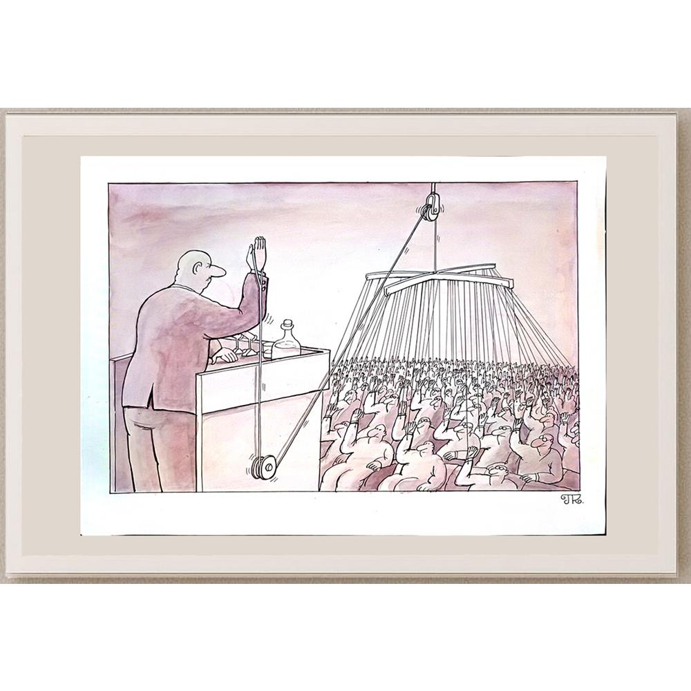 Pyotr Kulinich 38x29cm Orijinal Karikatür BOD04428