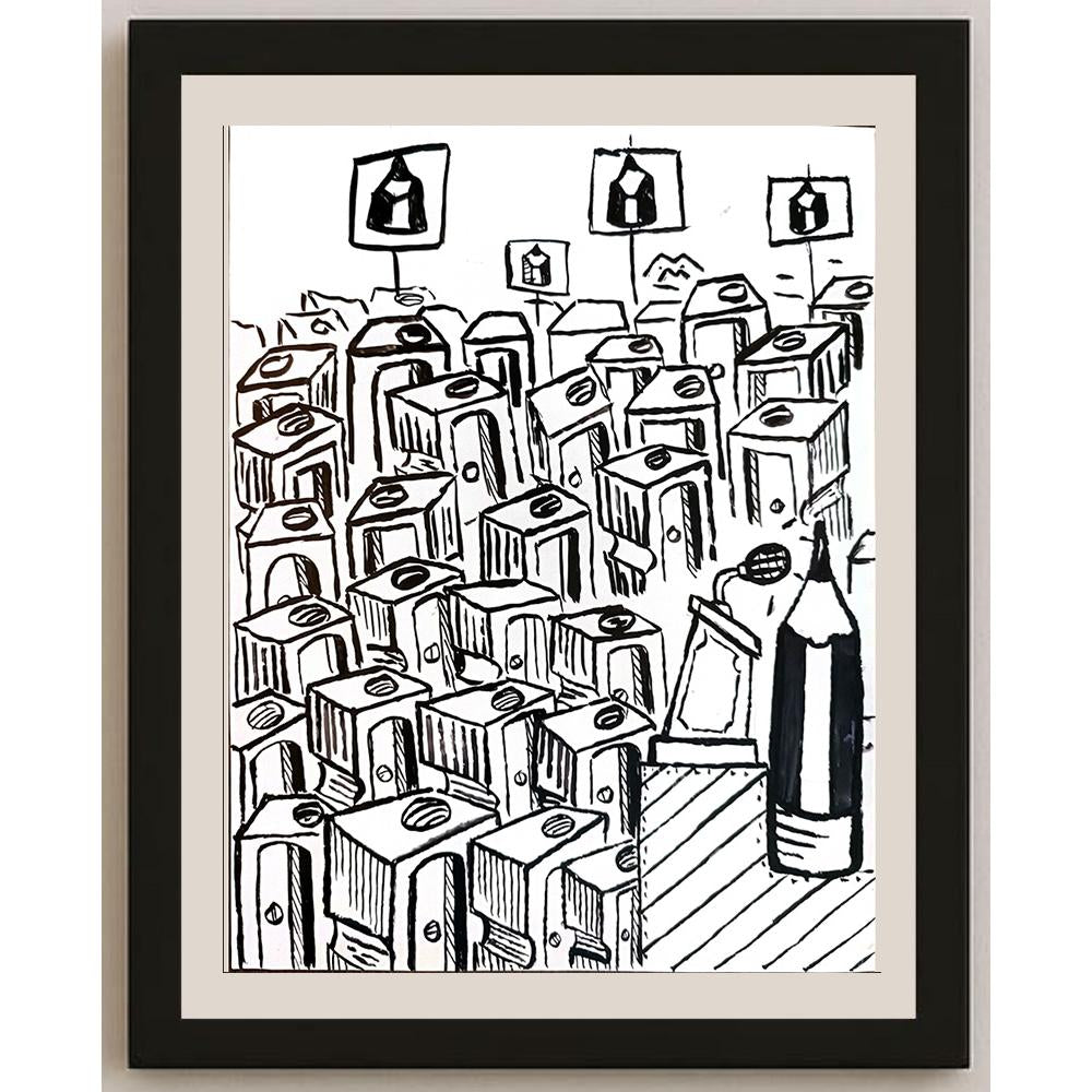 Mileta Miloradovic 29x21cm Orijinal Karikatür BOD04431