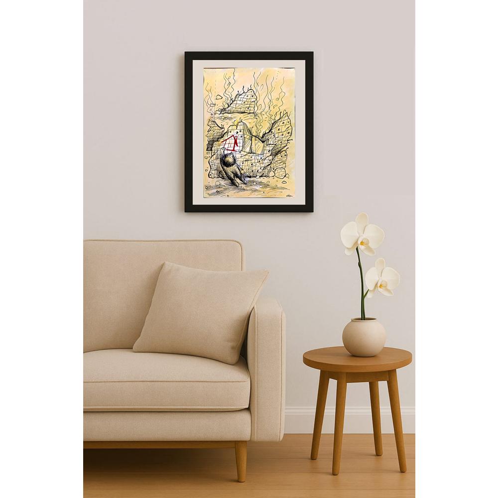 Oğuz Gürel 43x30cm Orijinal Karikatür BOD04437