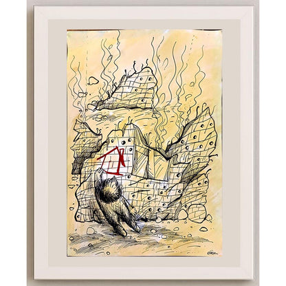 Oğuz Gürel 43x30cm Orijinal Karikatür BOD04437