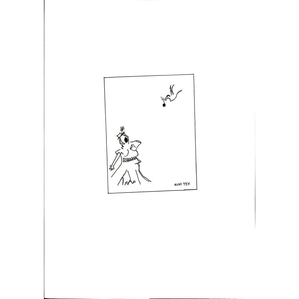 Ruhi Tek 29x21cm Orijinal Karikatür BOD04441