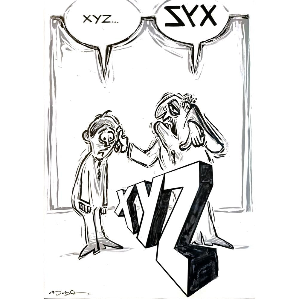 Mustafa Bora 29x21cm Orijinal Karikatür BOD04446
