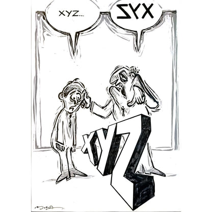 Mustafa Bora 29x21cm Orijinal Karikatür BOD04446