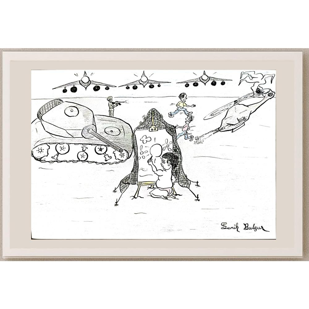 Semih Bulgur 29x21cm Orijinal Karikatür BOD04454