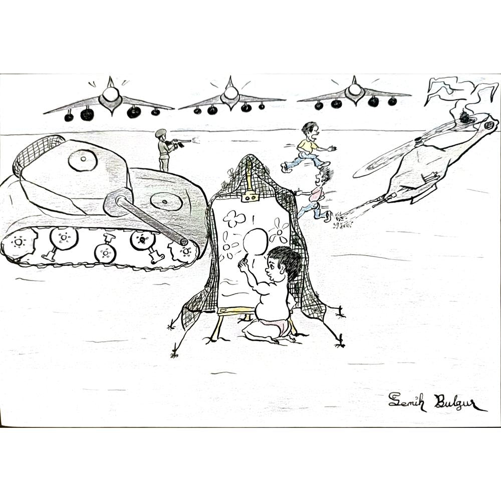 Semih Bulgur 29x21cm Orijinal Karikatür BOD04454