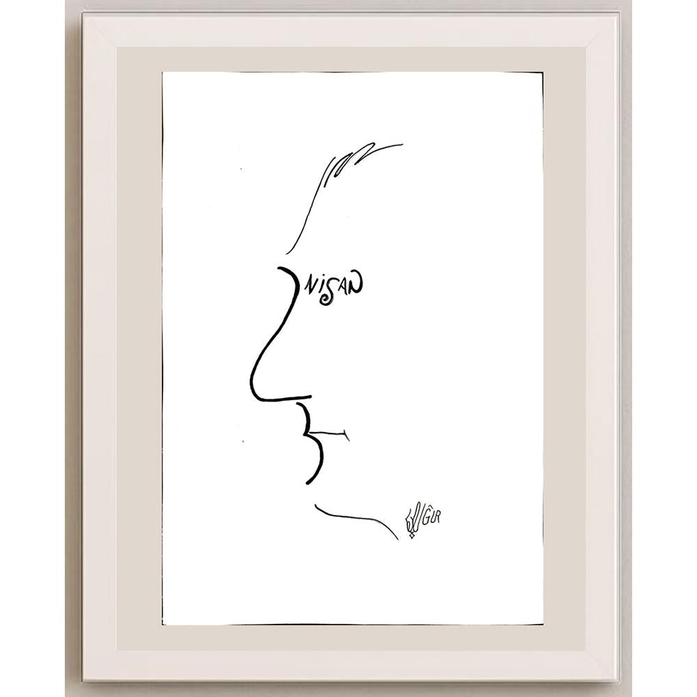 Uğur Pamuk 29x21cm Orijinal Karikatür BOD04463