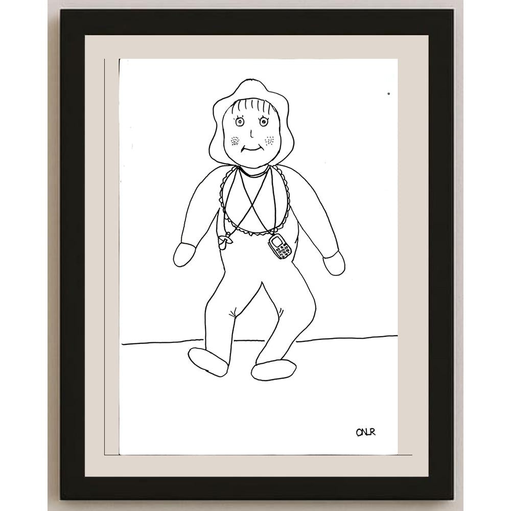 OnurÖzkan 33x23cm Orijinal Karikatür BOD04468