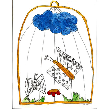 FatihŞentuğ 35x25cm Orijinal Karikatür BOD04474