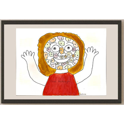Hatice Ergül 29x21cm Orijinal Karikatür BOD04475