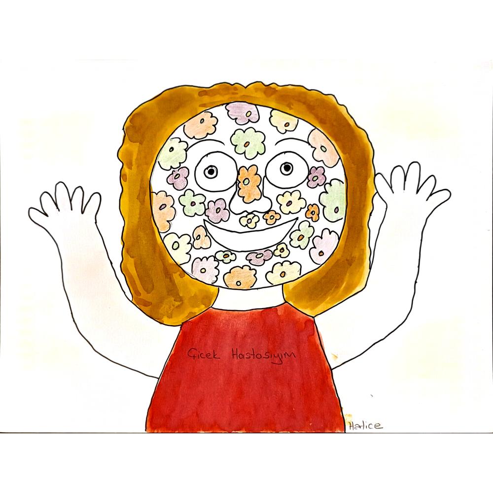 Hatice Ergül 29x21cm Orijinal Karikatür BOD04475