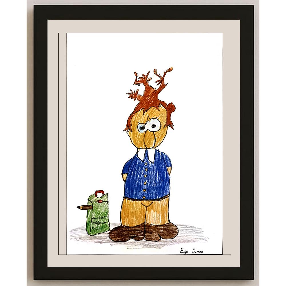 Ege Duran 35x25cm Orijinal Karikatür BOD04479