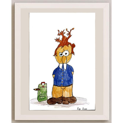 Ege Duran 35x25cm Orijinal Karikatür BOD04479