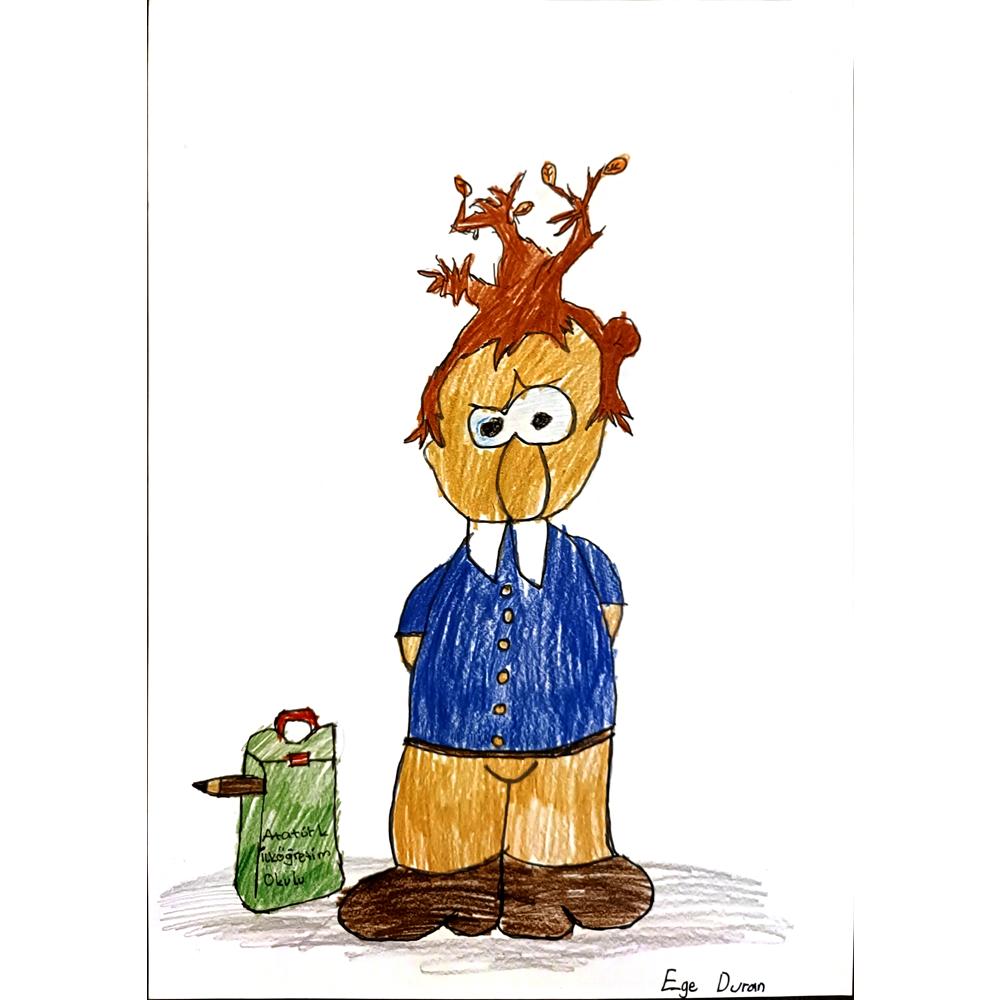 Ege Duran 35x25cm Orijinal Karikatür BOD04479