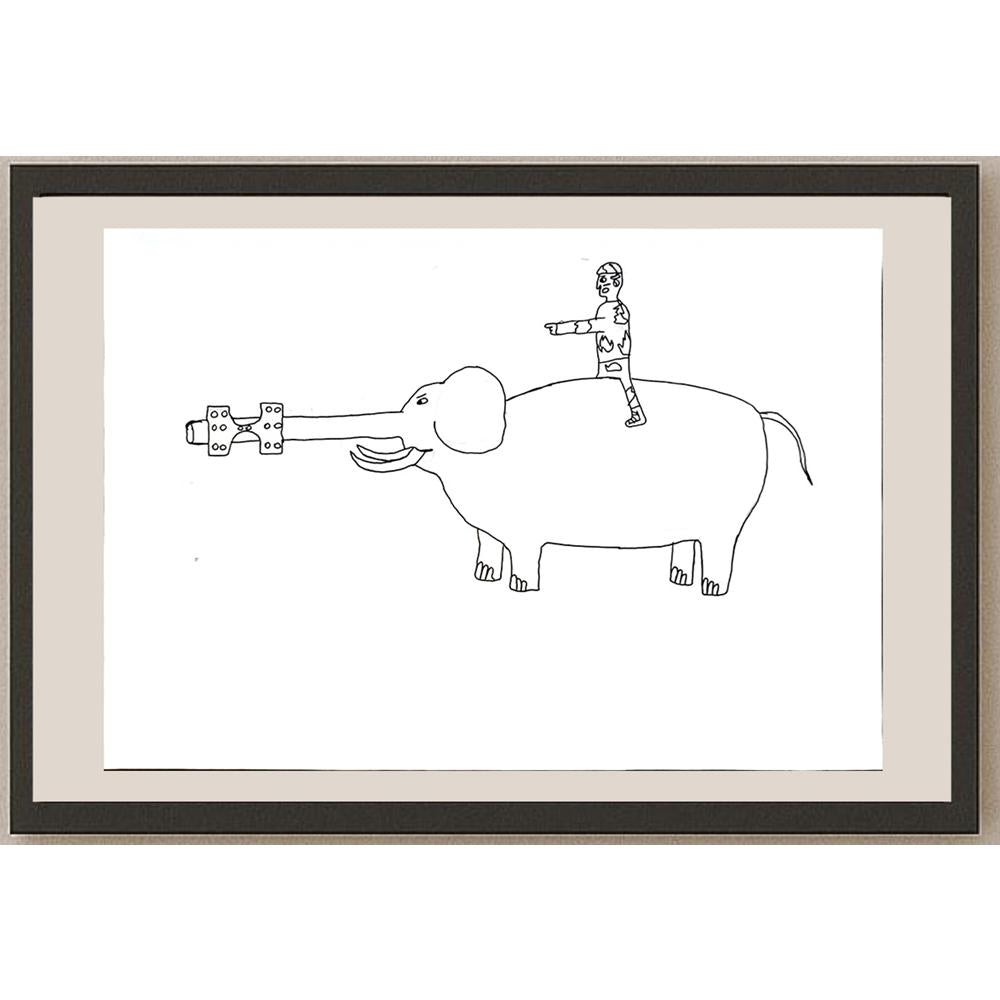 TurgutÜnal 29x21cm Orijinal Karikatür BOD04481