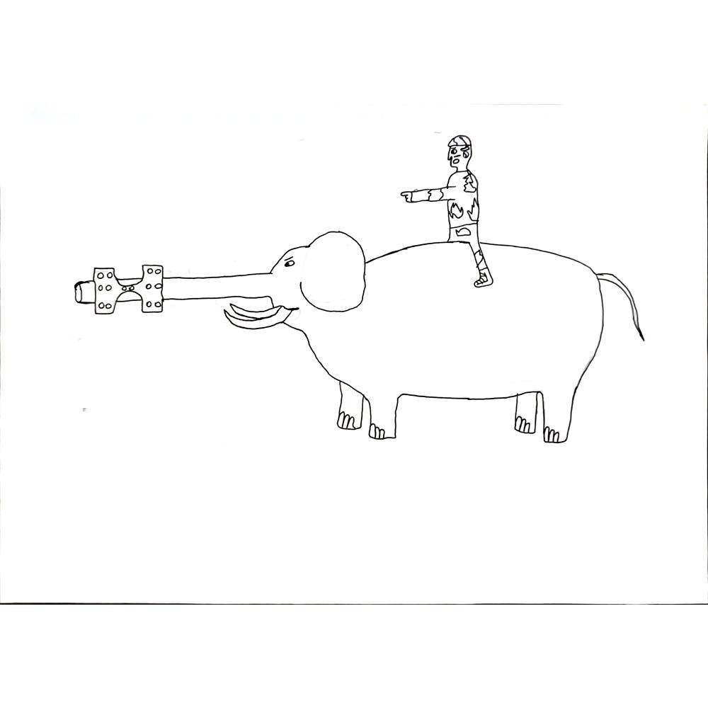 TurgutÜnal 29x21cm Orijinal Karikatür BOD04481