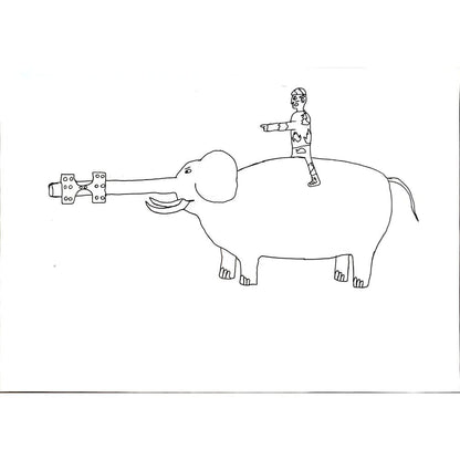 TurgutÜnal 29x21cm Orijinal Karikatür BOD04481